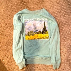 Teal Van Gogh Crew Neck